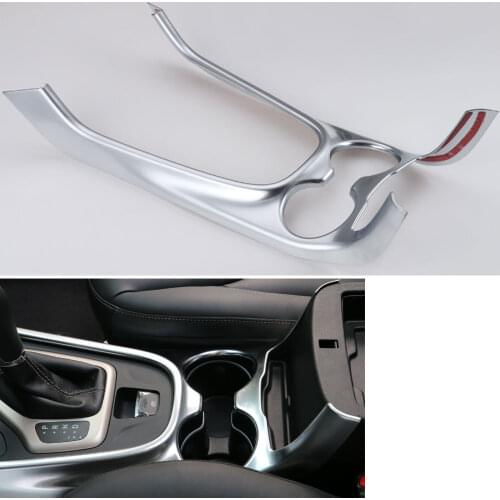 ABS New Car Interior Console Gear Shift + Water Cup Holder Frame Panel Cover Trim Deocration For Jeep Cherokee 2014 2015 2016