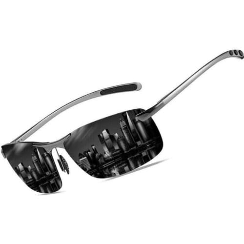 AORON Polarized Mens Sunglasses Driving Sun Glasses Outdoor Fishing Driving Sport Aluminium Frame UV400 Eyewear Gafas Hombre