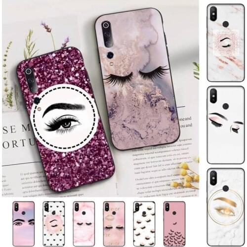 FHNBLJ eyelash Makeup Lip Phone Case for Xiaomi mi 9 8 10 5 6 lite F1 SE Max 3 2 mix 2s