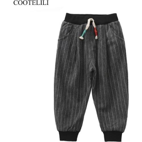 COOTELILI Autumn Striped Pants For Kids Boys Girls Casual Fall Childrens Leggings Kids Pants Jeans Children Trousers