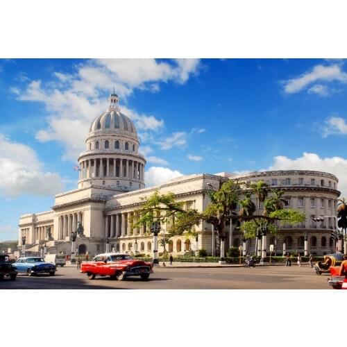Cuba, Capitol Urban Landscape Scenery Poster Silk Fabric Print Picture
