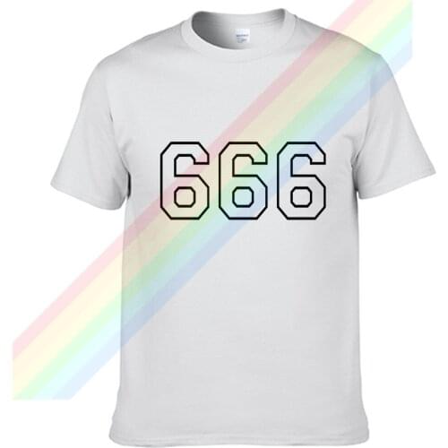 Satan Classic Evil 666 Black Logo Summer Print T Shirt Clothes Popular Shirt Cotton Tees Amazing Short Sleeve Unique Unisex Tops