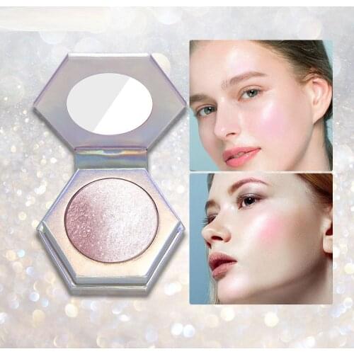 Highlight Pressed powder Fairy high-gloss diamond sparkling mashed potatoes brightening repairing high-gloss powder makeup