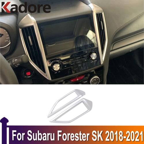 For Subaru Forester SK 2018 2019 2020 Interior Accessories Car Air Vent Outlet Cover Trim A/C Air-condition Wind Out Stickers