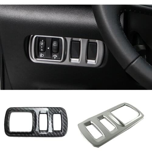 Car Stick Cover Front Head Fog Light Switch Trim Frame Lamp Antiskid Control Button Parts 1pcs For Renault Captur 2015 2016 2017