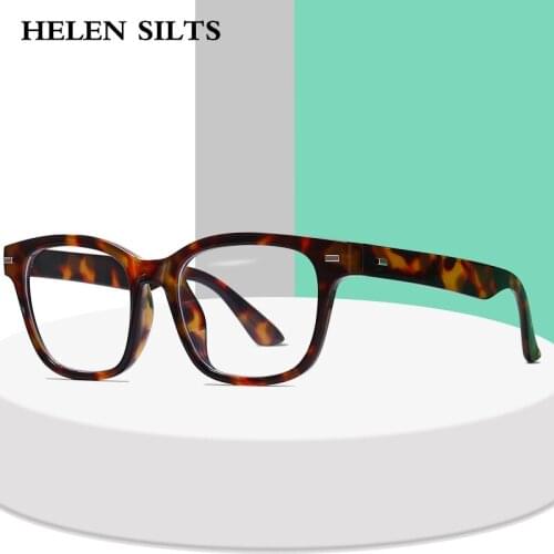 Fashion Optical Square Glasses Frames Women Transparent Trendy Anti Blue Coating Computer Glasses Men Retro Clear Eyeglasses H42