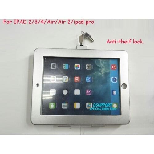 New Aluminum Alloy Tablet PC wall mounted Anti-Theft design Display Stand with security lock for 9.7 inch tablet PC