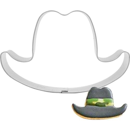 Stainless Steel Cookie Cutter Hat Shaped Pancake Mould Biscuit Press Stamp Mold Cake Decorating Baking Mold Fondant Party Decor