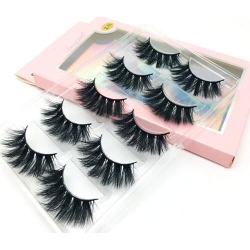 Leisurely Beauty 10 Pairs 25mm 3D 5D 6D Faux Mink Lashes Luxury Makeup Dramatic Lashes Strip Eyelash Vendors