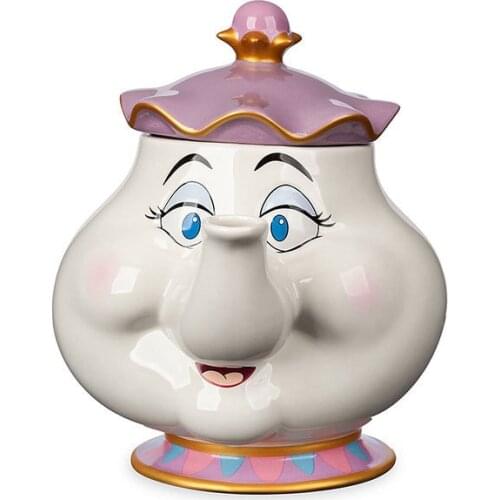 New cartoon beauty and the beast teapot teapot teacup Mrs Teapot sugar bowl, Nav beautiful gift mark cup coffee cup