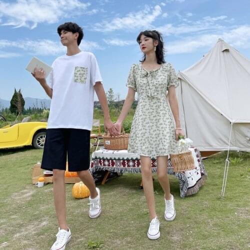 The couple outfit 2021 new style you dress my skirt small crowd design sense suit couples clothes couples clothing