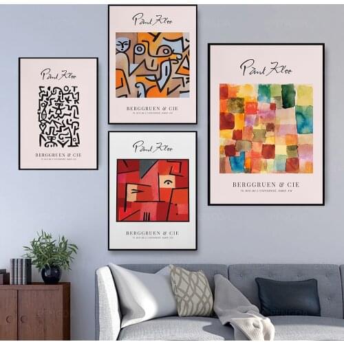 Paul Klee Classic Abstract Style Modern Decoration Watercolor Painting Exhibition Posters Canvas Prints Wall Art Pictures Decor