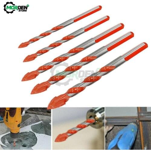 1Set Threaded Triangle Tungsten Steel Wall Tile Concrete Drilling Bit Household Marble Overlord drill Hand Electric Drill kit