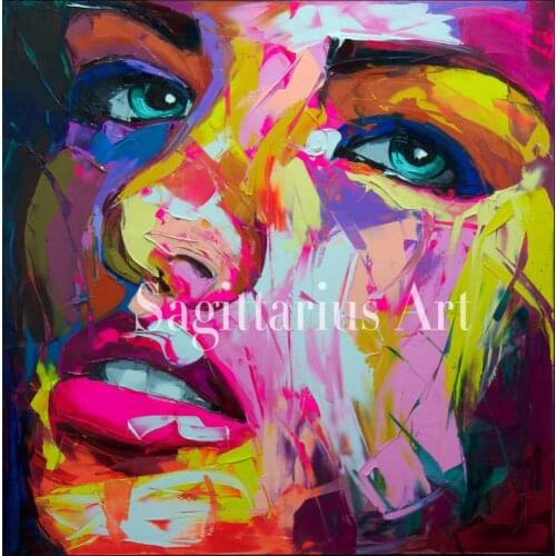 Handmade Hand painted Modern Francoise Nielly Abstract Wall Decor Untitled 103 Oil Painting Artwork Canvas Painting Fine Art