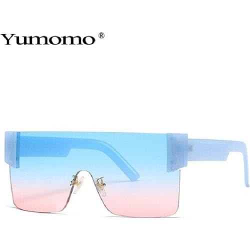 Super Large Square Frameless Sunglasses Women Men Fashion Sunglasses Brand Designer Sunglasses Glasses