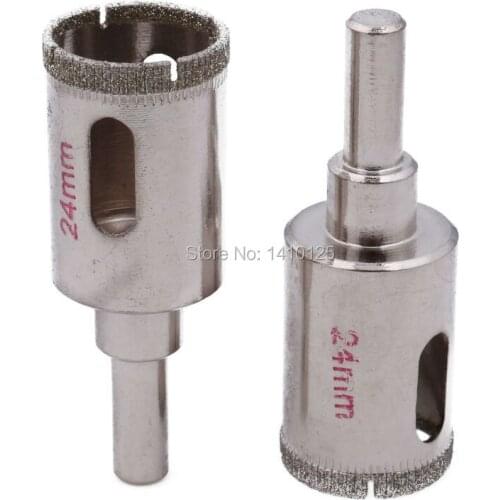 2Pcs 24 mm 15/16" inch Diamond Coated Hole Cutter Saw Drill Bits Masonry Drilling for Stone Marble Granite Ceramic Tile Stone