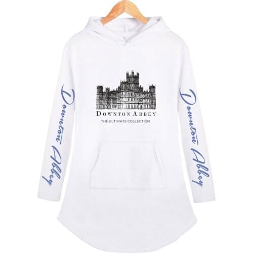 Downton Abbey Castle Brand Plus Size Long Sleeve Hoodies Neck Womens Hoodies Sweatshirts Casual Fall Clothes Seventeen Woman 310