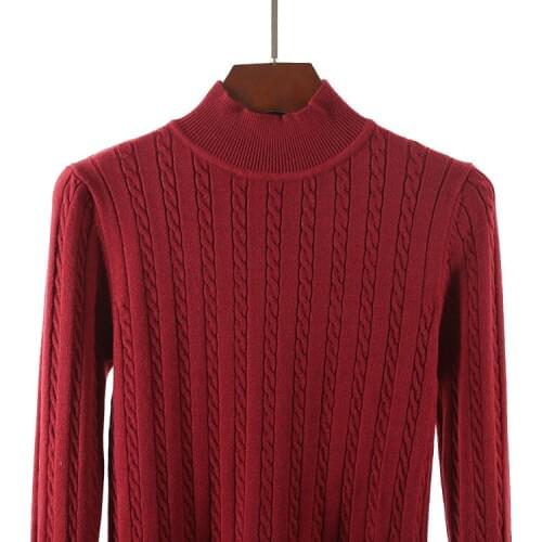 High Quality Thick Cashmere Sweater Women Winter Pullover Vintage Knitted Sweater Top for Women Autumn Female Turtleneck Sweater