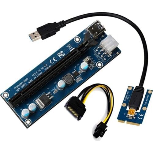 1Pcs Mini pcie to pci-e graphics adapter card extension cable mini pcie interface SQKZ-C8M 0.6m line stable power supply