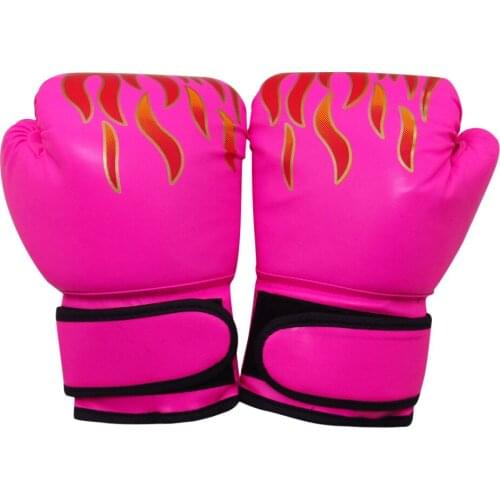2pcs Boxing Gloves Kids Breathable Muay Thai Sparring Punching Karate Kickboxing Professional Flame Training Fighting Gloves