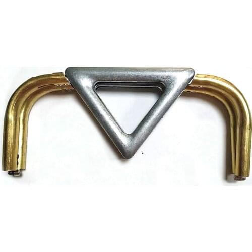 2 Pc Bag Frame Purse Triangle Kiss Lock Metal Copper Frame Women Clutch Bag Frame DIY Pouch Hardware Handmade Parts