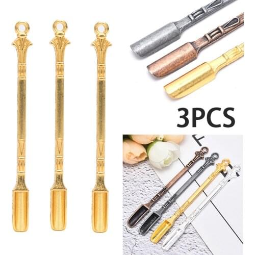 3pcs/set Mini Alloy Spoon Medicine Bottle Use Sniffer Snorter Snuff Powder Tobacco Micro-tuning Shovel Smoking Accessories
