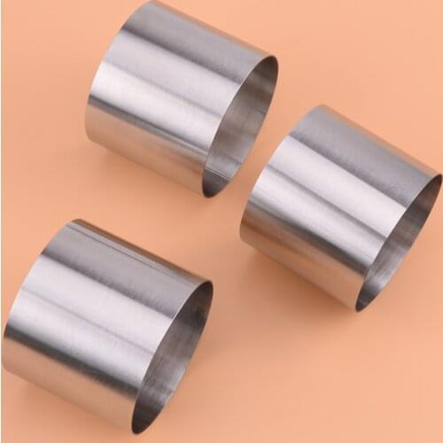 3pcs 6cm 201 Stainless Steel Round Mousse Cake DIY Ring Mold Food Press Mould Kitchen Dessert Cooking Tool