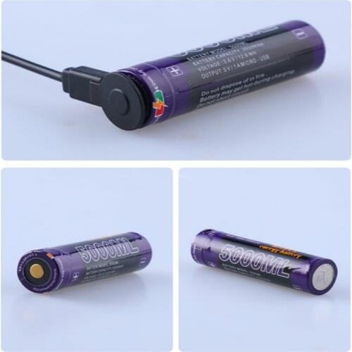 4PCS Liter energy battery USB 5000ML Li-ion Rechargebale battery USB 18650 3500mAh 3.7V + USB wire