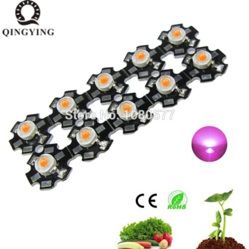 50pcs 3W 45mil 400nm-840nm Full Spectrum LED Grow Light Diodes For Plant Grow Fast and Bloom