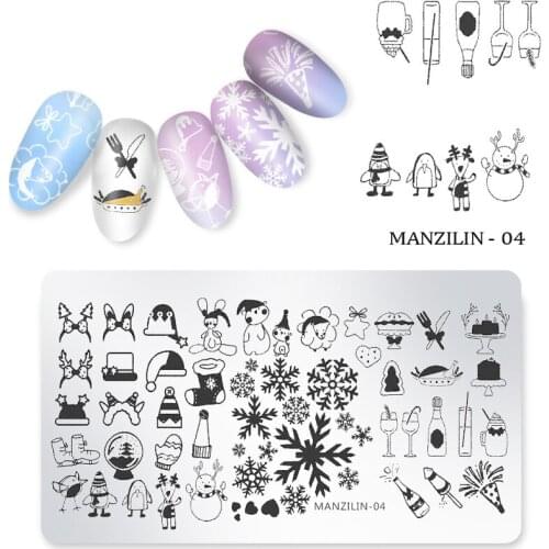 6*12*1cm Nail art Stamping Halloween Nail Template Scraper Plates Image Painting Nail Art Stencils Manicure Tools Accessories