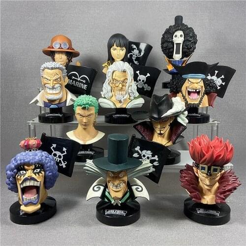 Bandai Genuine ONE PIECE Masucole Bust of Rayleigh Robin Brook Garp Teach Action Figure Ornament Toys