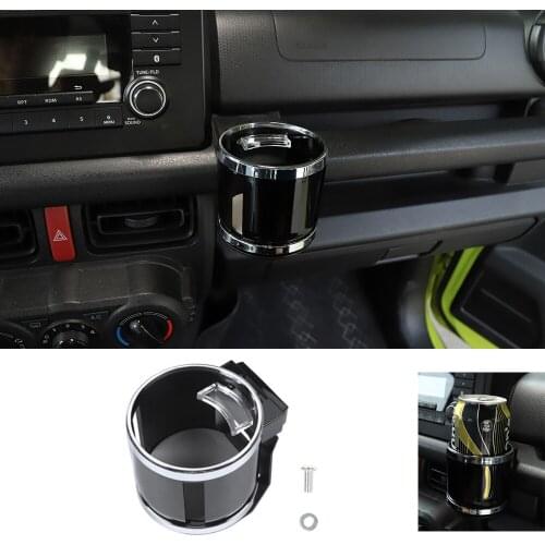 Black Water Cup Holder Mount Bracket Drinks Support Kit For Suzuki Jimny 2019-2021 Interior Car Accessories