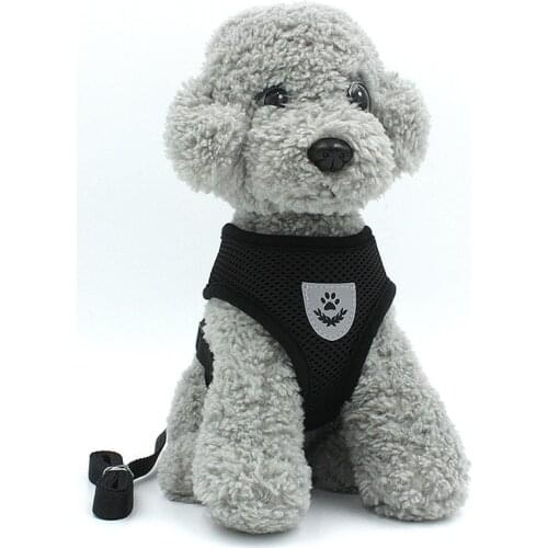Breathable Mesh Reflective Cat Harness And Leash Set Nylon Mesh Kitten Puppy Dogs Vest Harness Leads Pet Clothes Walking Leash