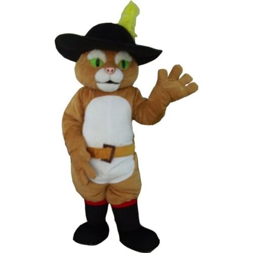 Puss in Boots PUSS Cat Costume Cosplay Outfits Adult Size Cartoon Mascot costume For Carnival Festival Commercial Dress