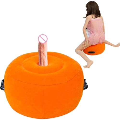 Round Inflatable Sex Cushion Can Be Installed Dildo Female Masturbator Elastic Force Sex Furniture Chair Inflatable Cushion