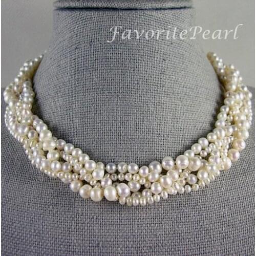 Favorite Pearl Necklace White Color Genuine Freshwater Pearl Necklace Wedding Birthday Fine Jewelry Charming Women Girl Gift