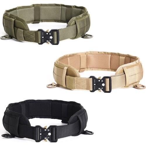 Multifunctional Tactical Hunting Belt Outdoor Training Waistband Adjustable Nylon Camping Waist Belt Replacement For MOLLE