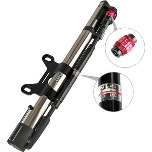 GIYO Bicycle Pumps With Gauge 140PSI High Pressure Presta Schrader Mini Pump Hand Floor Cycling Air Inflator Foot Bicycle Pump