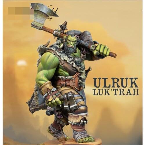 Unpainted Orc Warrior Resin Figure 1/24 Scale Model Kit Assembly Models Kit Resin Colorless Self-Assembled Toy