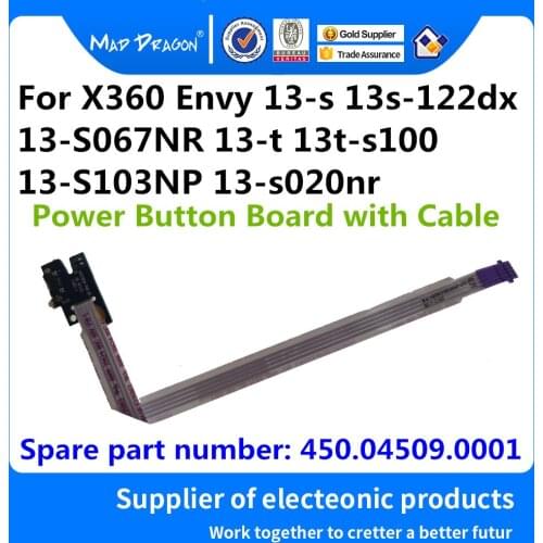 MAD DRAGON Brand Laptop NEW Power Button Board with Cable For HP ENVY X360 13-s 13-t 13s-122dx 13-s067nr 13t-s100 450.04059.0001