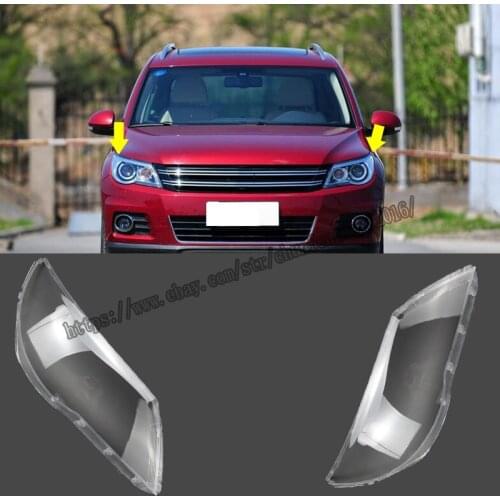Fit For Volkswagen Tiguan 2009 2010 2011 2012 Headlight Lens Headlamp Cover 2pcs high quality Car modification accessories
