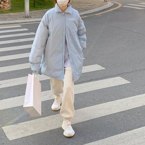 Make firm offers winter design feeling type shirt long warm big cotton-padded clothes coat