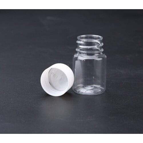 10Pcs 20ml Transparent Empty Seal Bottles for Epoxy Resin Pigment & Jewelry Accessories With Top Cap Food-grade PET Material
