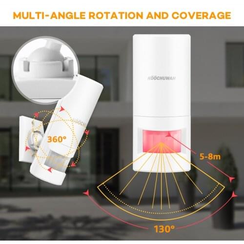 Koochuwah On Site Door Alarm Hight Quality Window Warning System Motion Detector Support 52 Rings