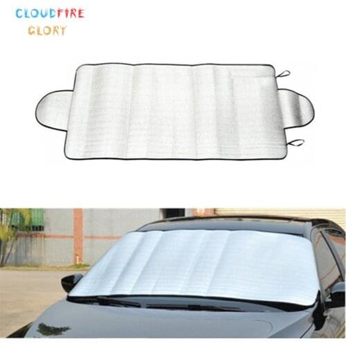 CloudFireGlory Universal 4 Seasons Car Front Windshield Prevent Snow Ice Cover Frost Sun Visor Shade Dust Protector 150x70 cm