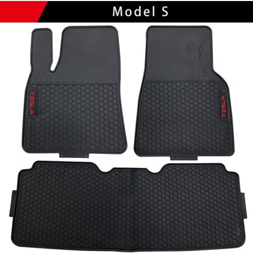 Special No Odor Carpets Waterproof Rubber Car Floor Mats for Tesla Model 3 Model S