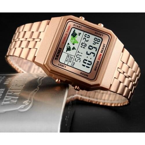 Sports Watch Men Top Brand Luxury Famous Steel LED Digital Watches Male Clocks Mens Watch Relojes Deportivos SKMEI Herren Uhren