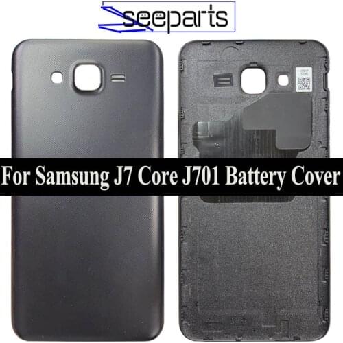 For Samsung Galaxy J7 Core J701F/DS Back Battery Glass Cover Rear Door Housing Case Replacement For Samsung J701 Battery Cover