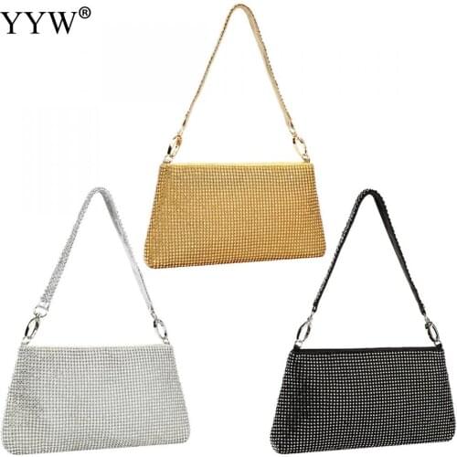 2021 New Rhinestone Underarm Bag Fashionable Versatile Compact And Portable European Style For Woman Daily Wear Or Matching
