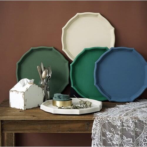 Dried Fruit Snack Tray Decorating Flower Shape Decoration Morandi Wedding Dessert Cake Tray Living Room Decoration Accessories